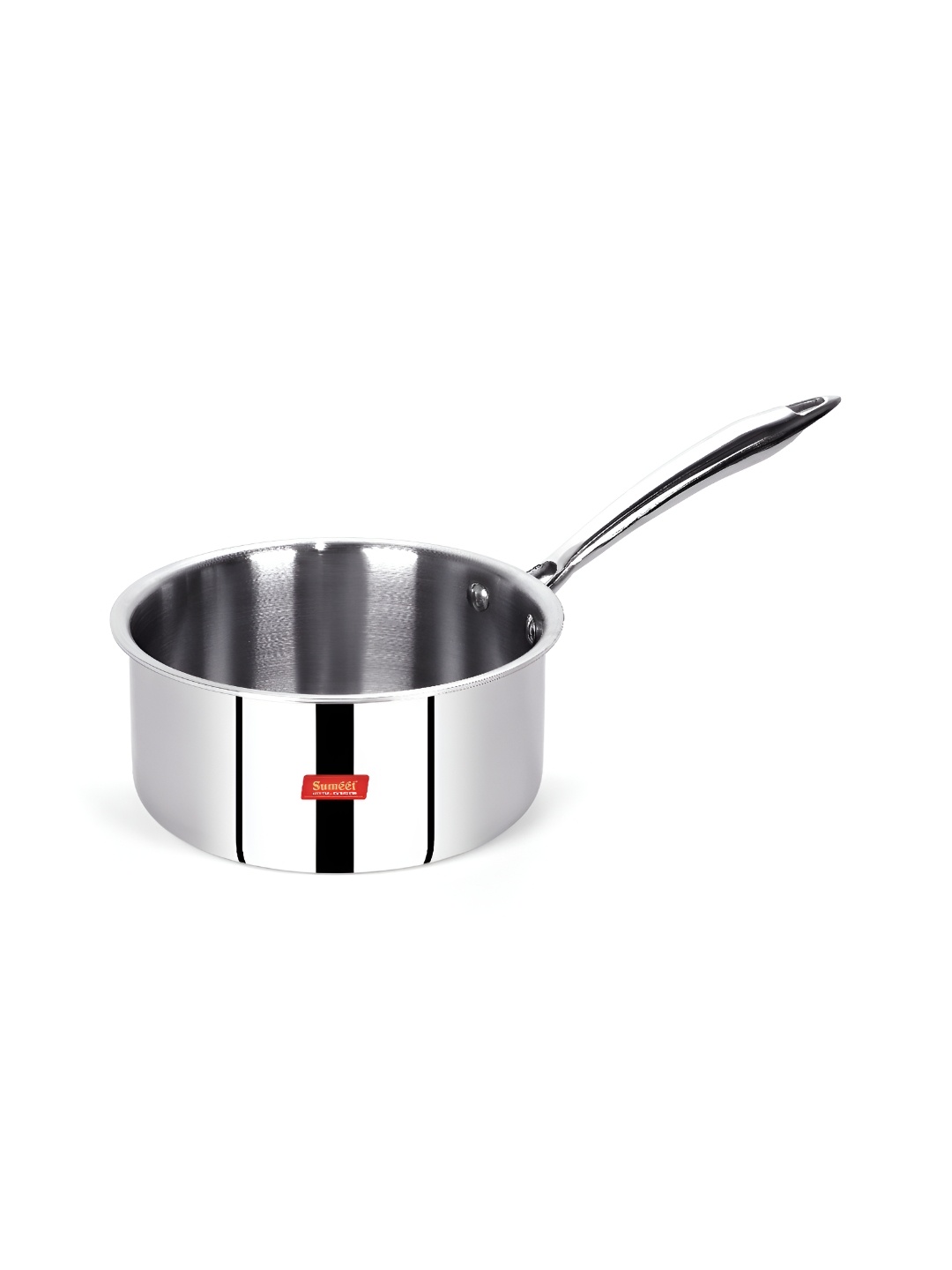 

Sumeet Steel Toned Tri-Ply Stainless Steel Induction Base Sauce Pan