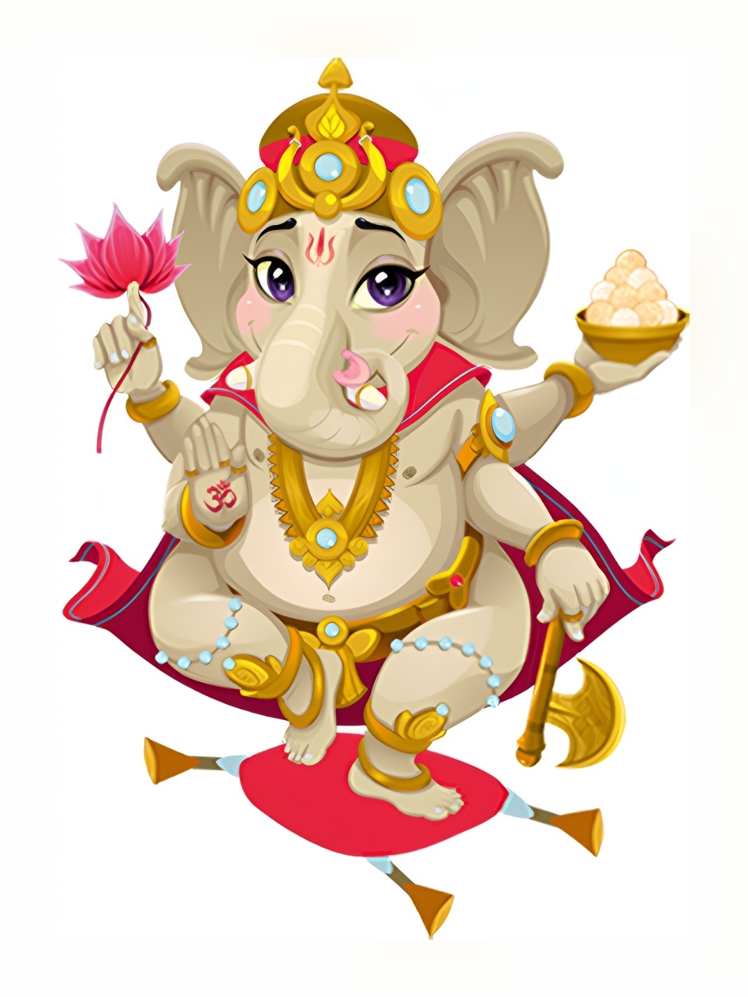 

Aquire Beige & Pink Ganesha Ji Self Adhesive Wall Sticker