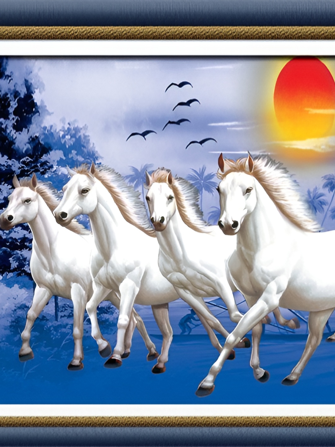 

Aquire Blue and White Self Adhesive Wall Sticker