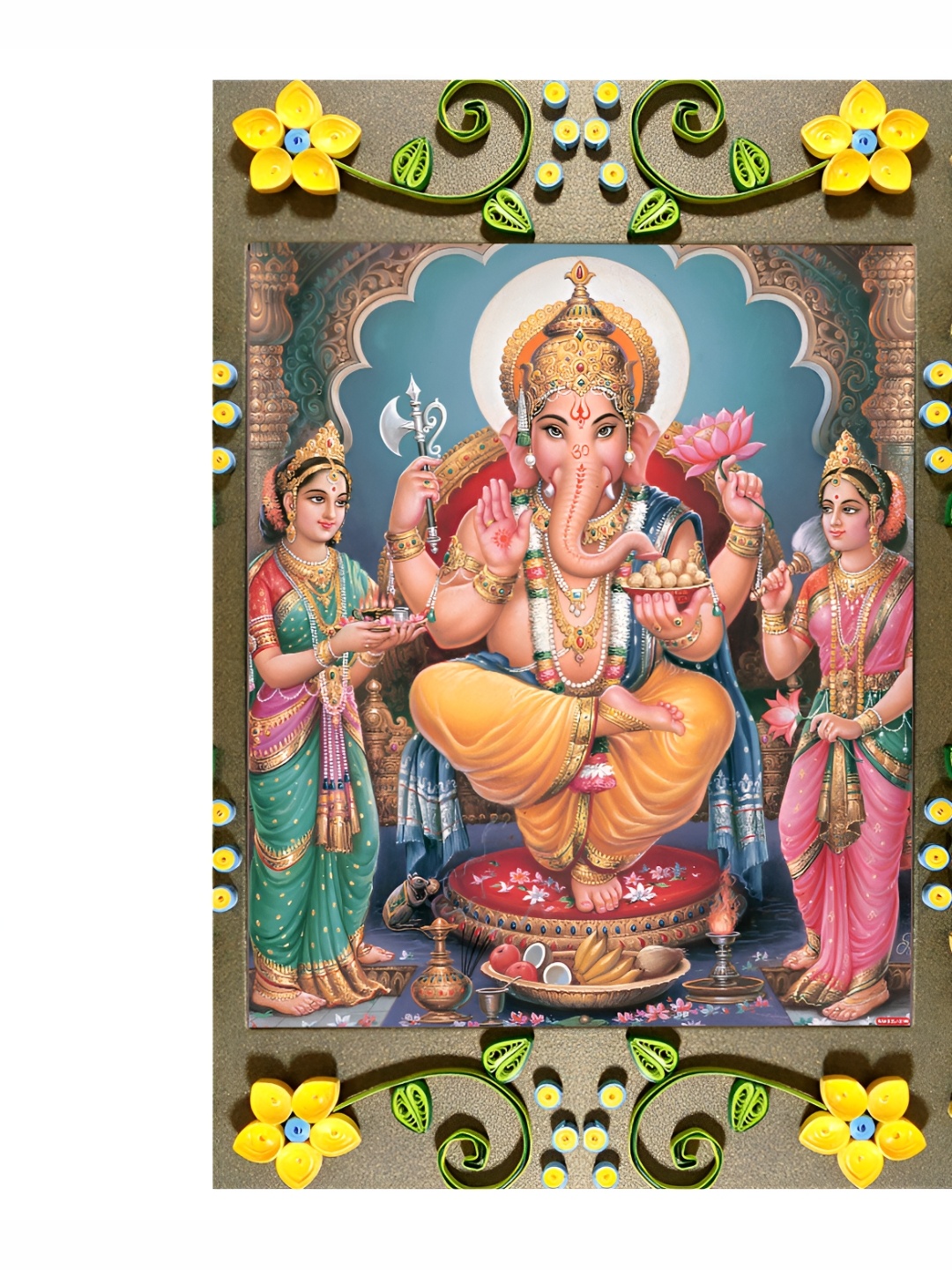 

Aquire Beige & Green Shri Ganesha Ji Sticker