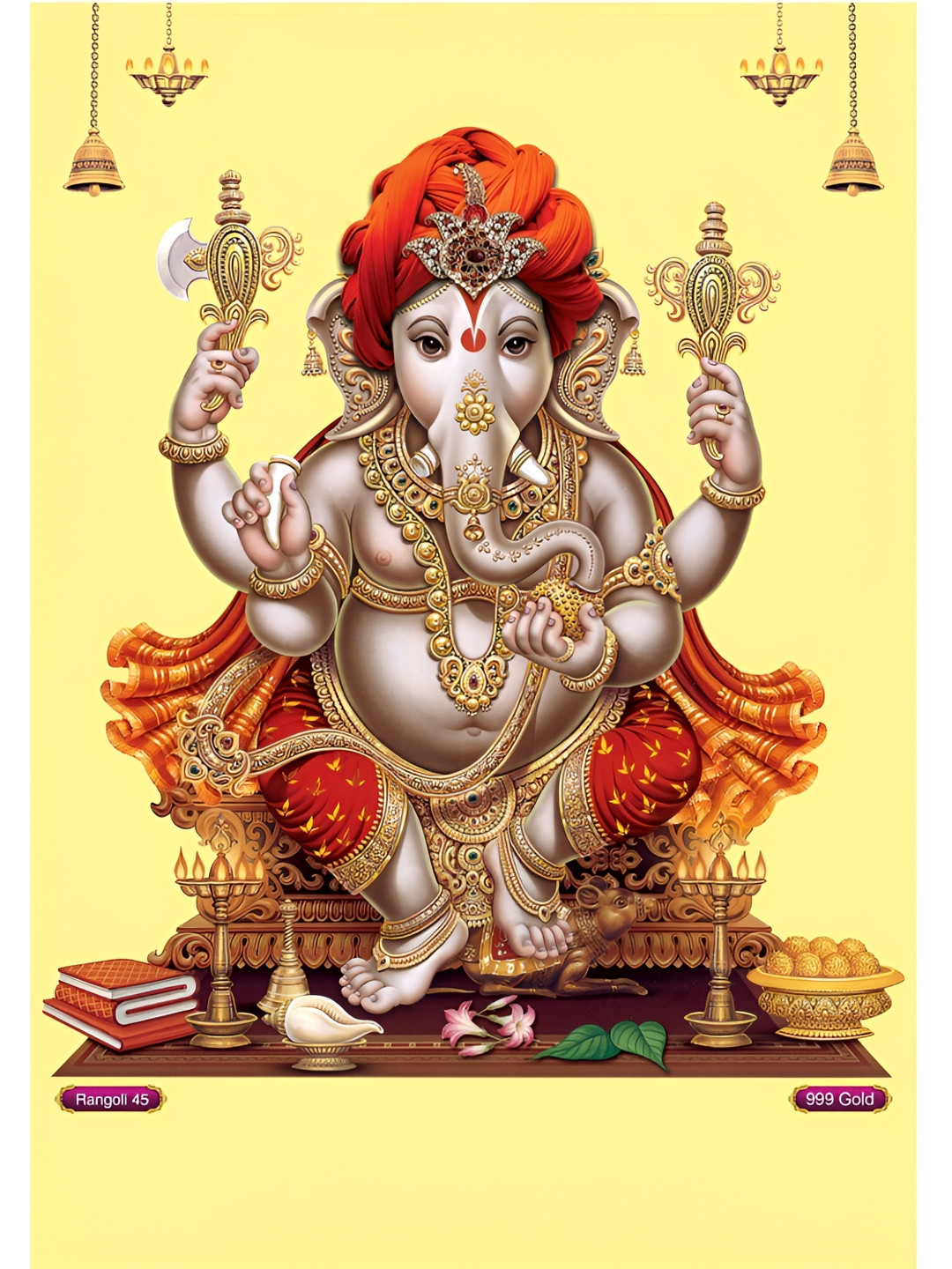

Aquire Beige & Brown Religious Lord Ganesha Foil Wall Sticker