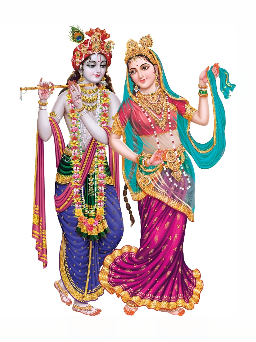 

Aquire Blue & Pink Radha Krishna Wall Sticker