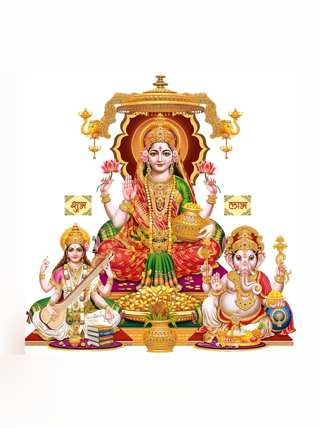 

Aquire Red & Gold Toned Religious Printed Self Adhesive Wall Sticker