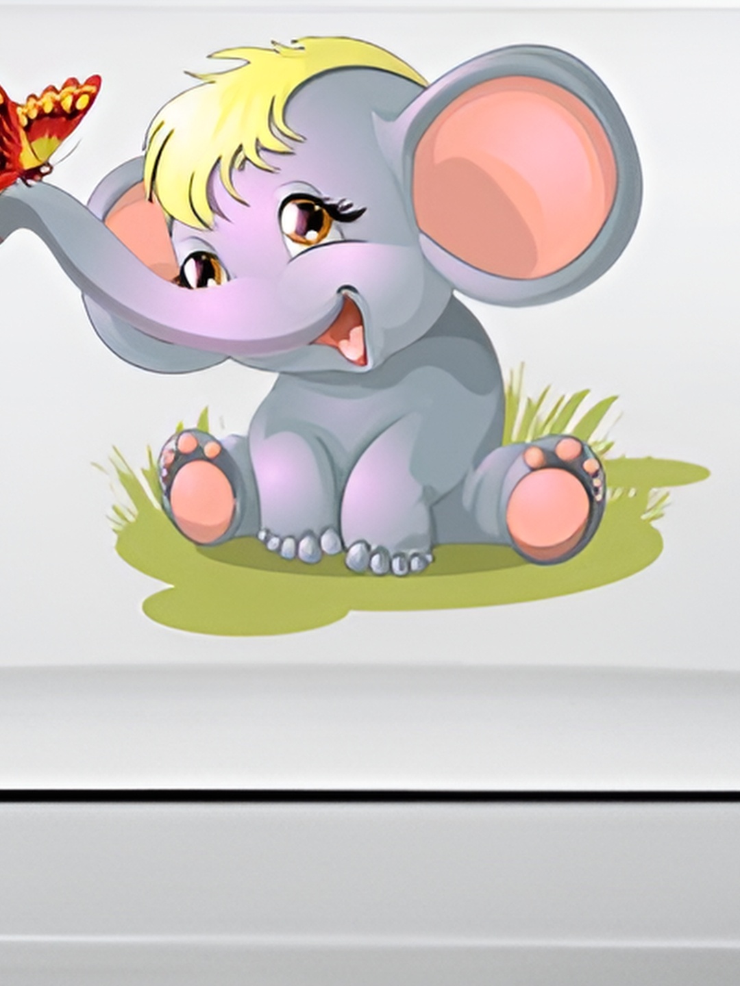 

Aquire Grey & Blue Elephant Printed Self Adhesive AC Sticker