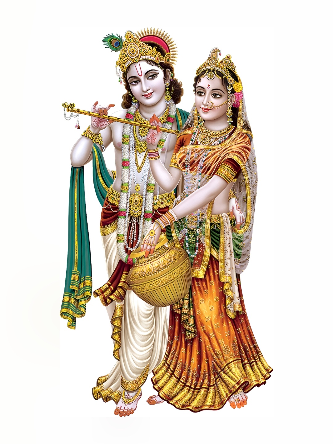 

Aquire White Radha Krishna Self Adhesive wall Sticker