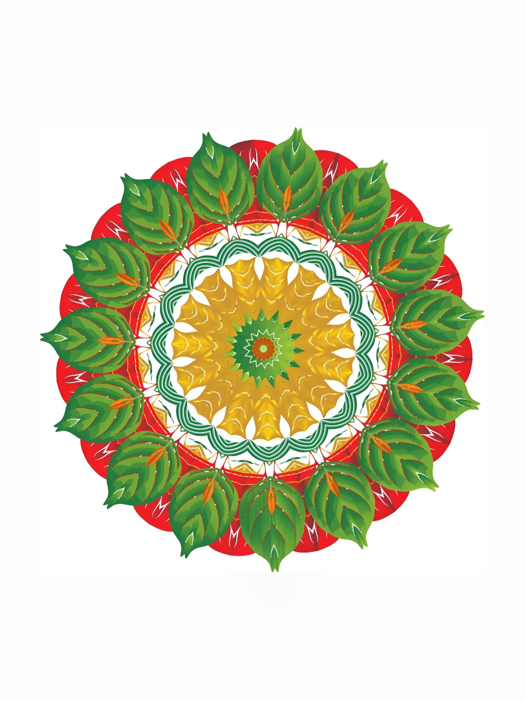 

Aquire Green & Red Rangoli Wall Sticker