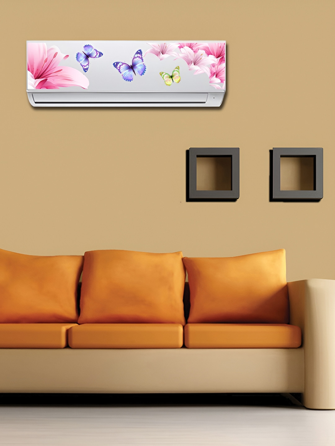 

Aquire Pink & Blue Rose With Butterfly AC Sticker