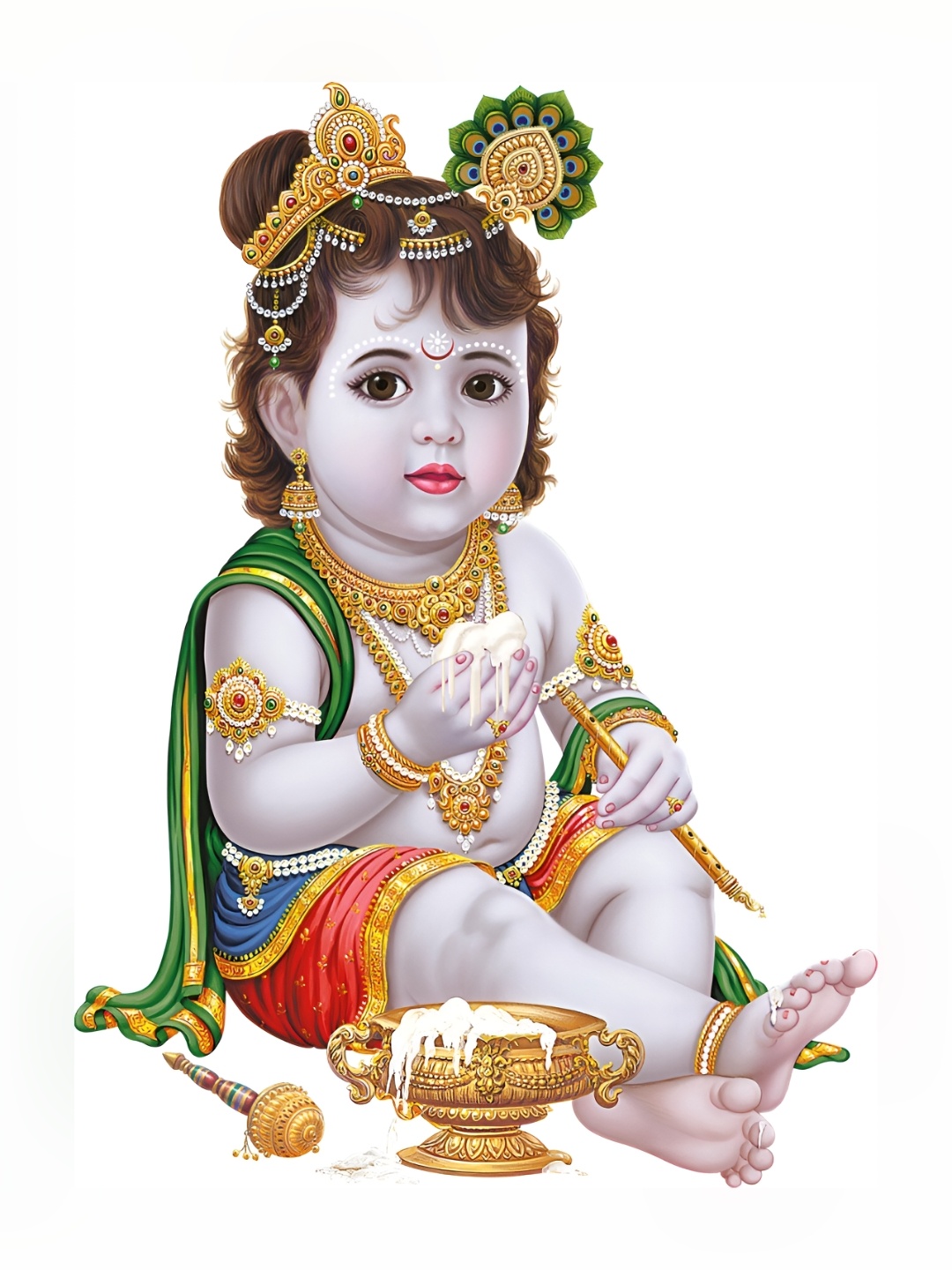 

Aquire Grey & Green Little Makhan Chor Wall Sticker