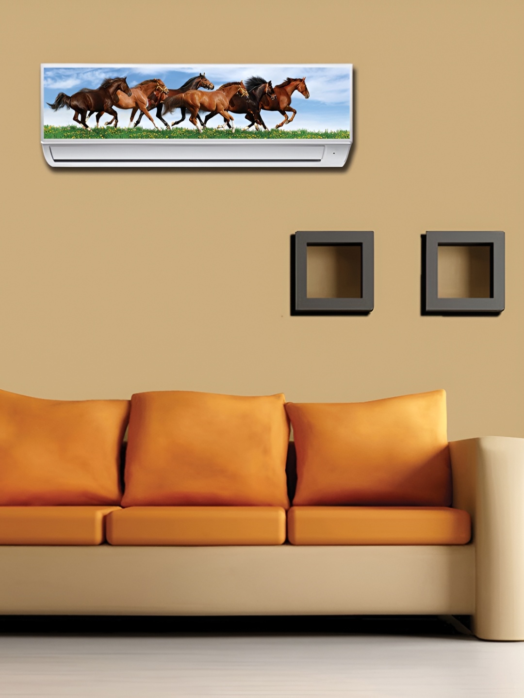 

Aquire Brown & Blue Horse Printed Self Adhesive AC Sticker