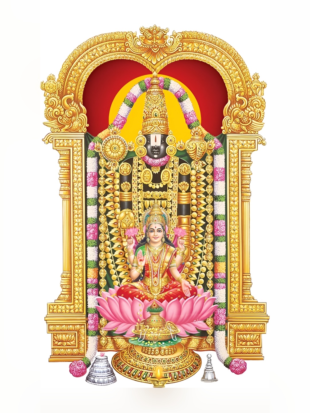 

Aquire Gold-Toned & Black Glossy Religious Wall Sticker, Multi