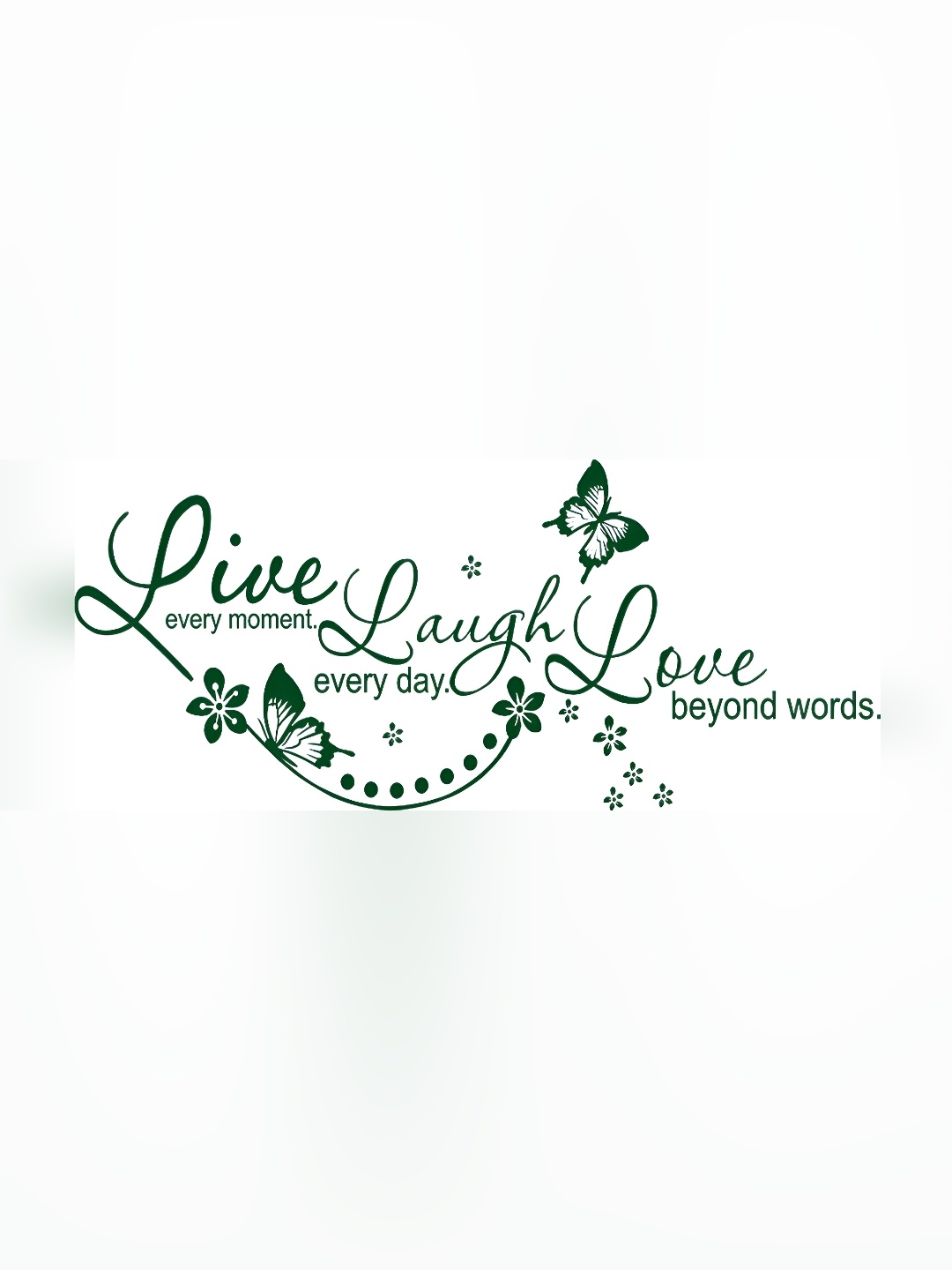 

Aquire Green Modern Art Live Laugh Love Self Adhesive Sticker