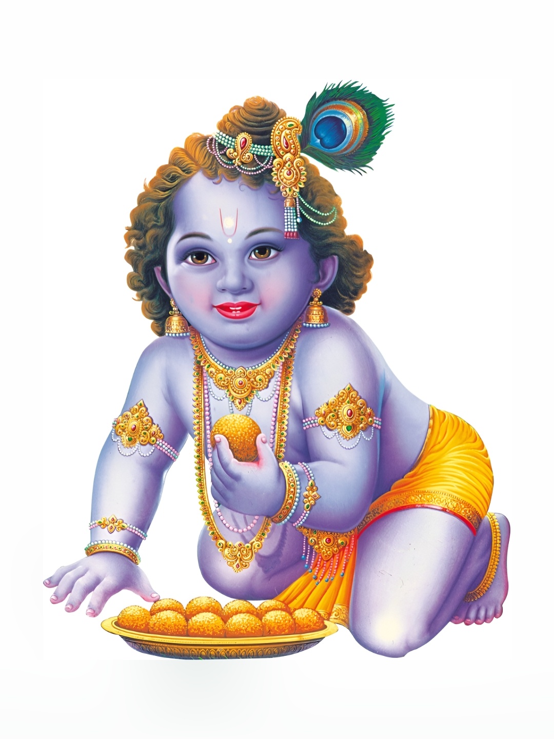 

Aquire Blue & Yellow Ladu Gopal Wall Sticker