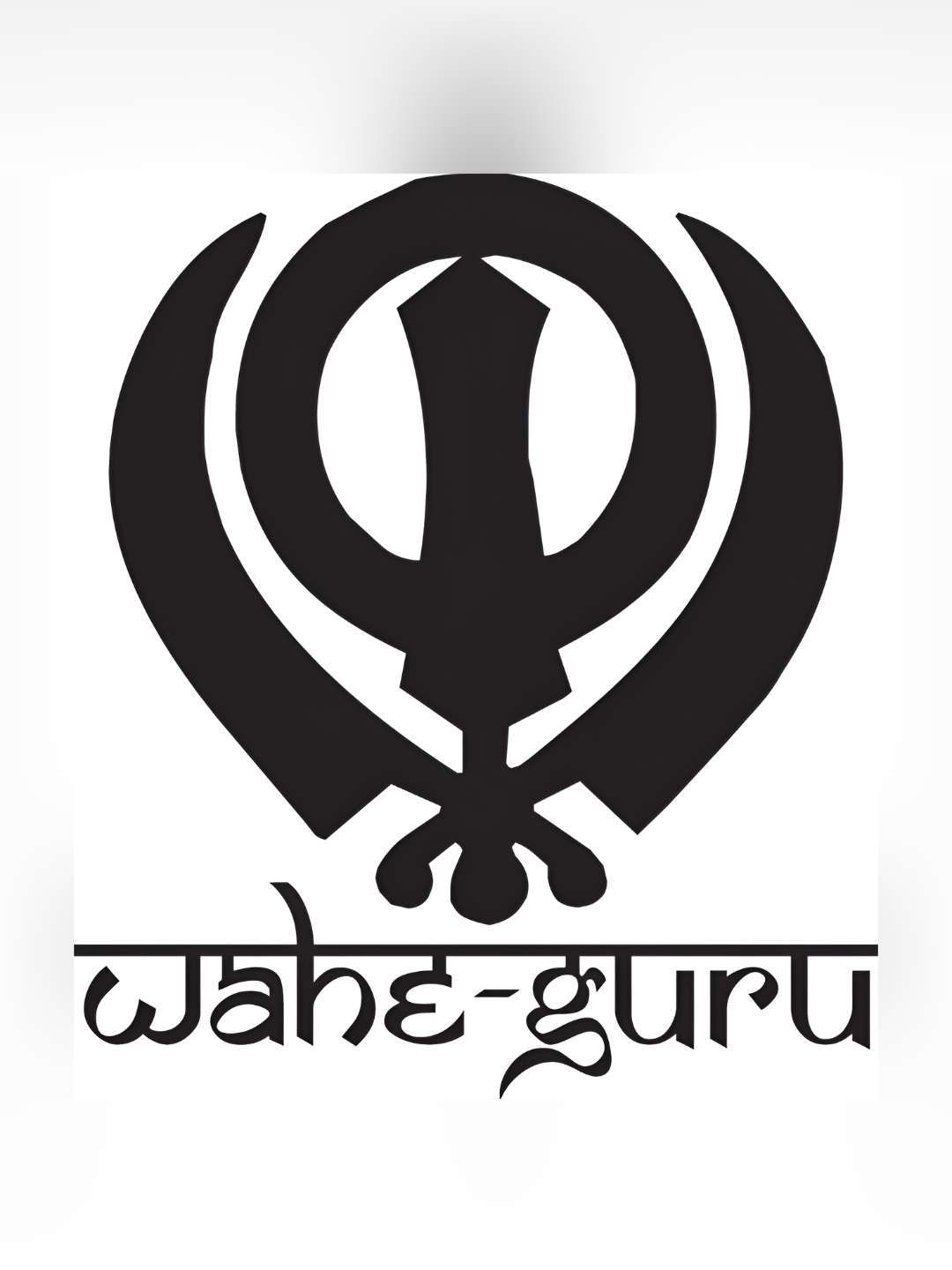 

Aquire Black Modern Art Waheguru Printed Self Adhesive Wall Sticker