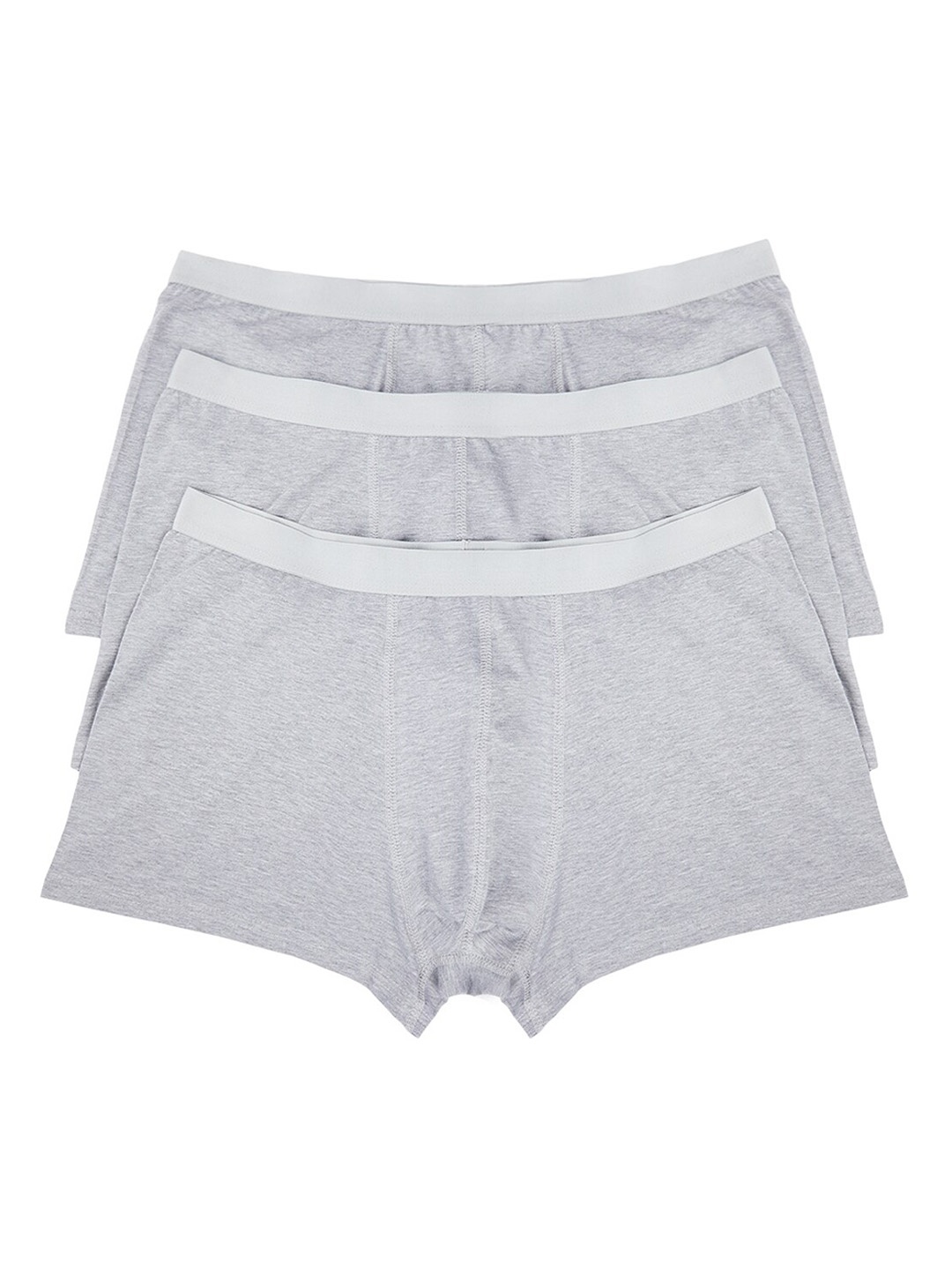

Trendyol Men Pack Of 3 Breathability Trunks 1051880682-Gray, Grey