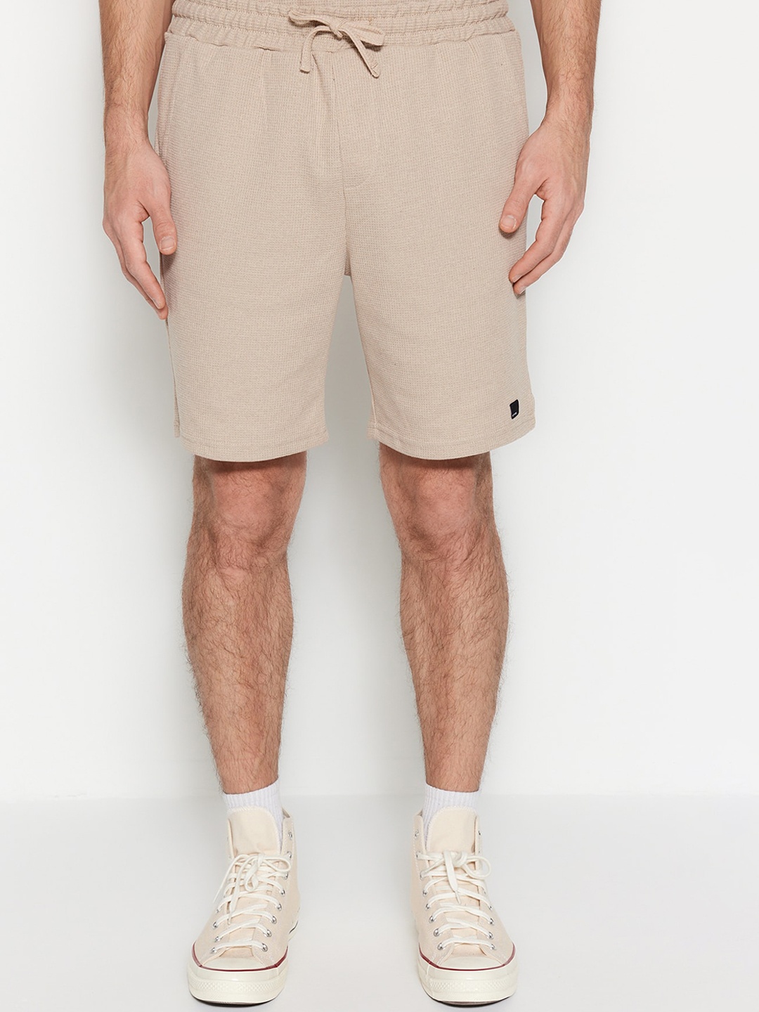 

Trendyol Polo Collar T-Shirt & Shorts Tracksuits, Beige