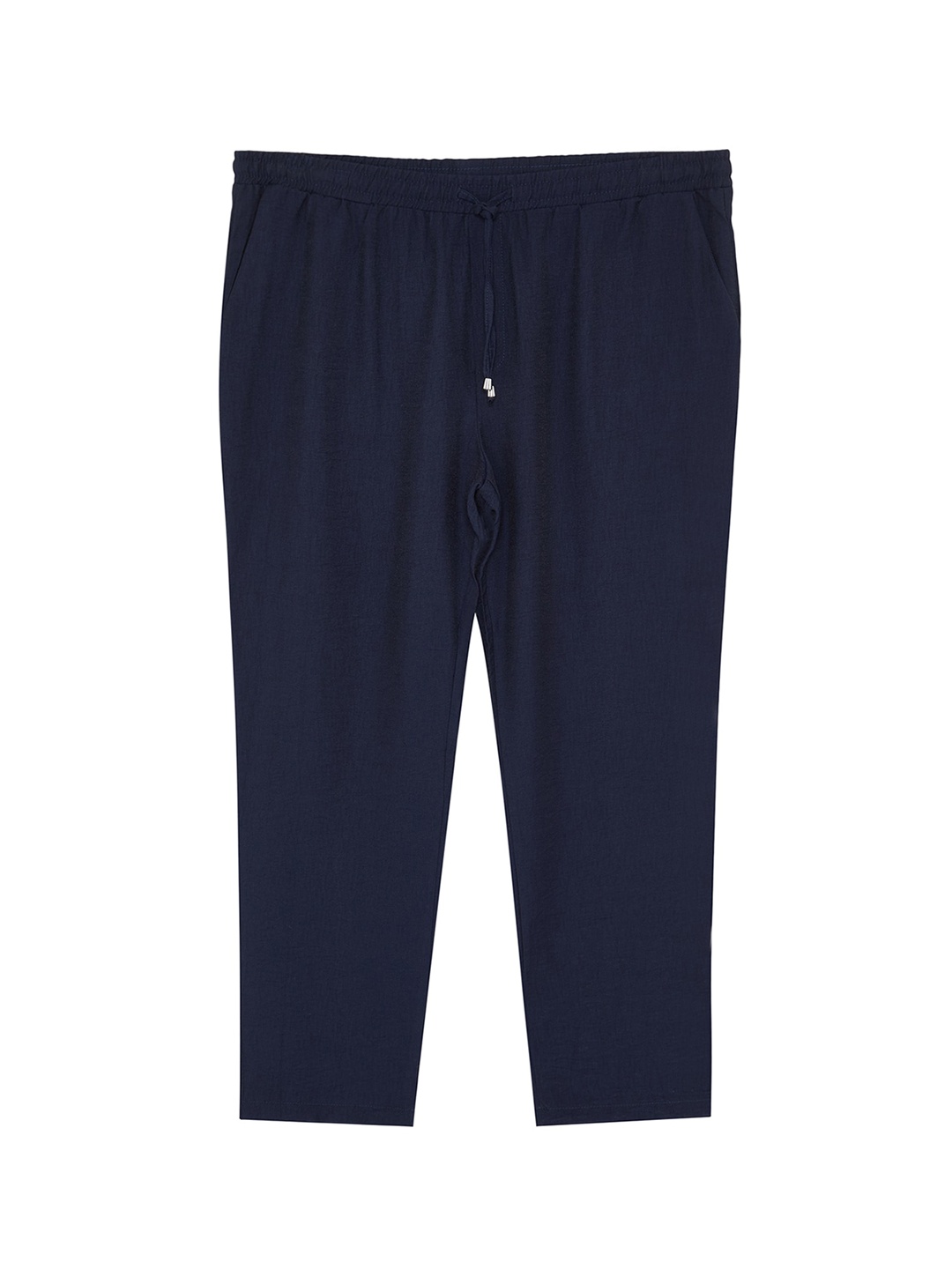 

Trendyol Men Regular Fit Mid Rise Trousers, Blue
