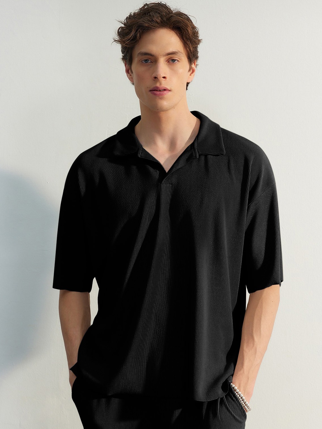 

Trendyol Pure Cotton Polo Collar T-shirt, Black