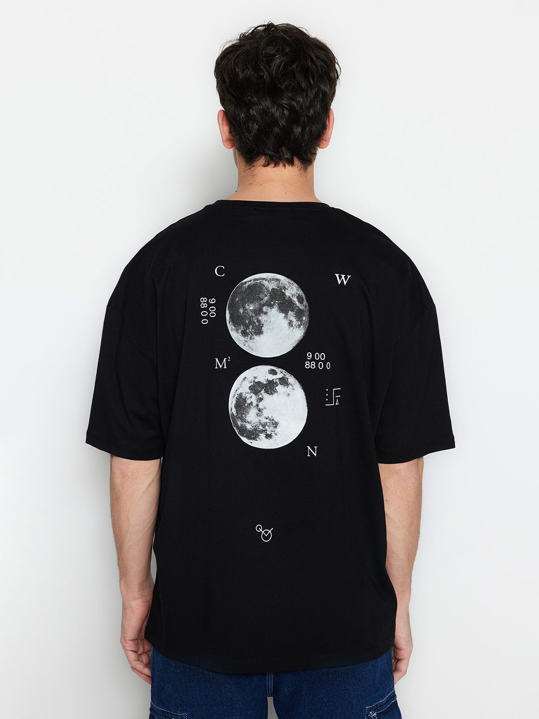 

Trendyol Graphic Printed Cotton T-shirt, Black