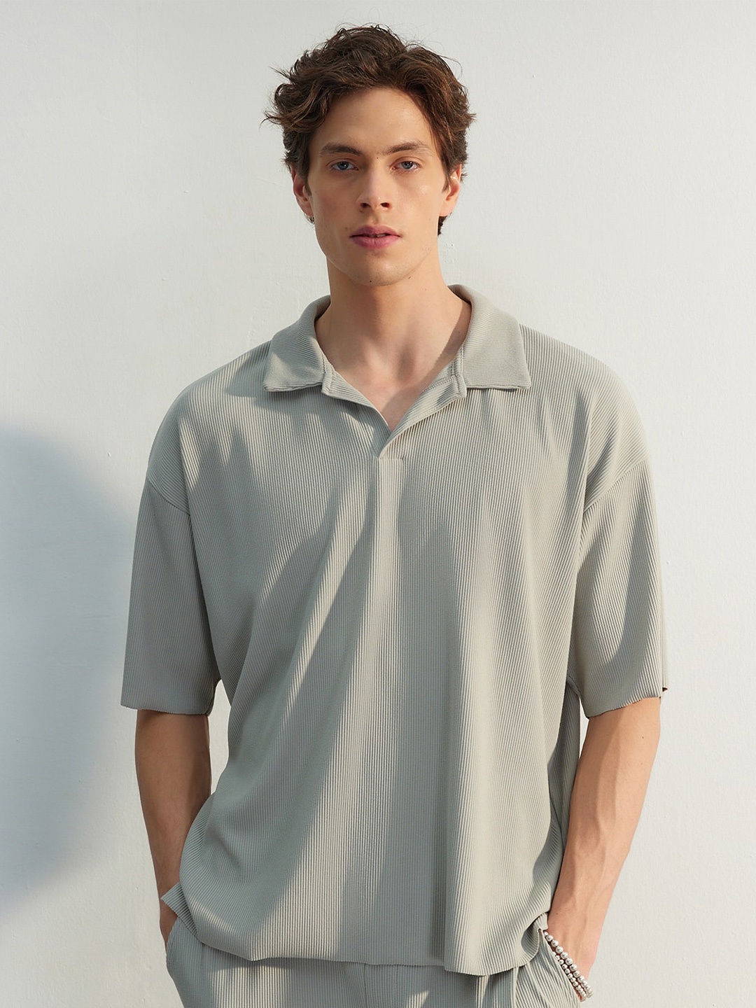 

Trendyol Polo Collar Cotton T-shirt, Grey