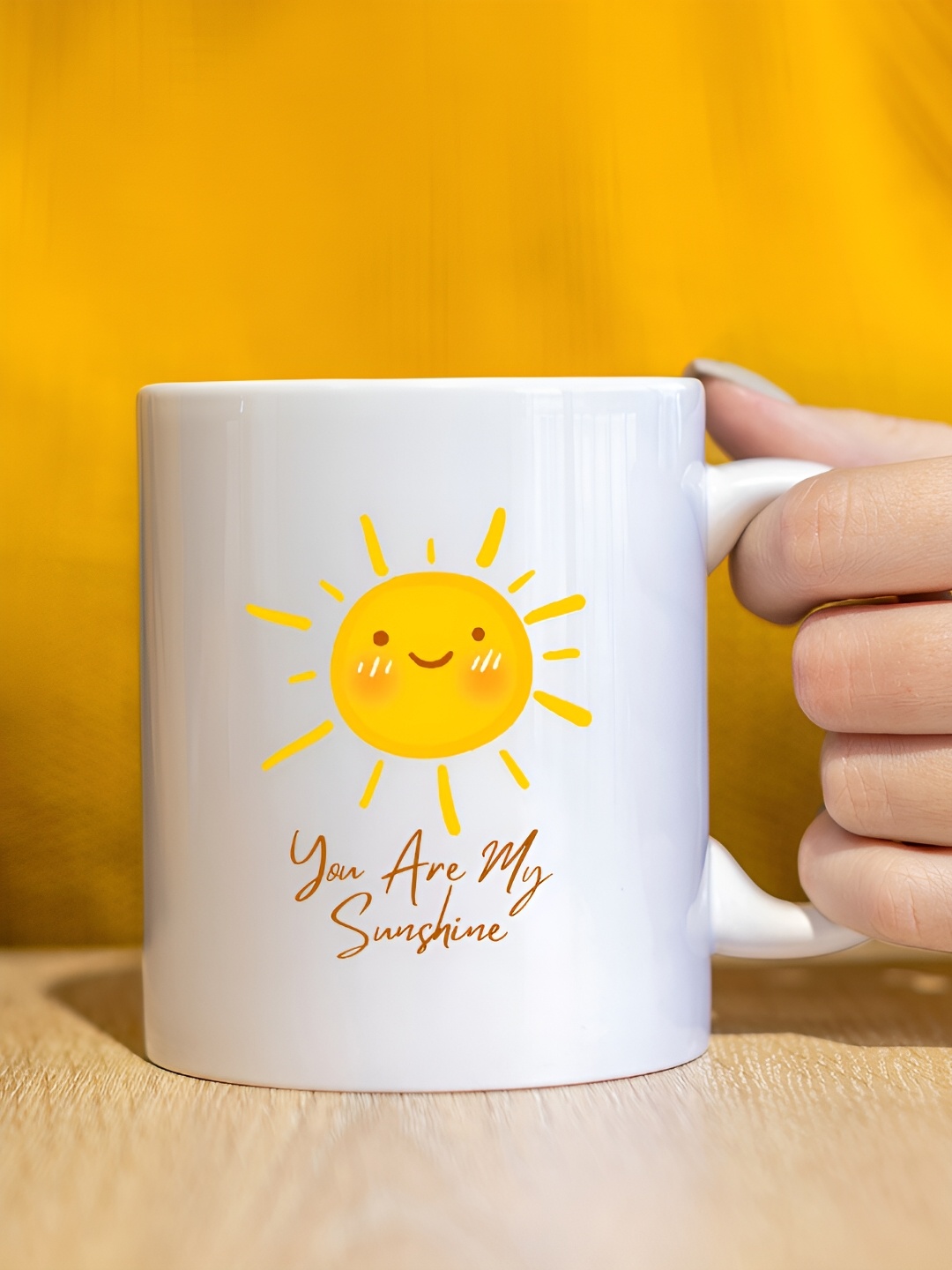 

The Decor Lane White Printed Ceramic Glossy Mugs 325 ml