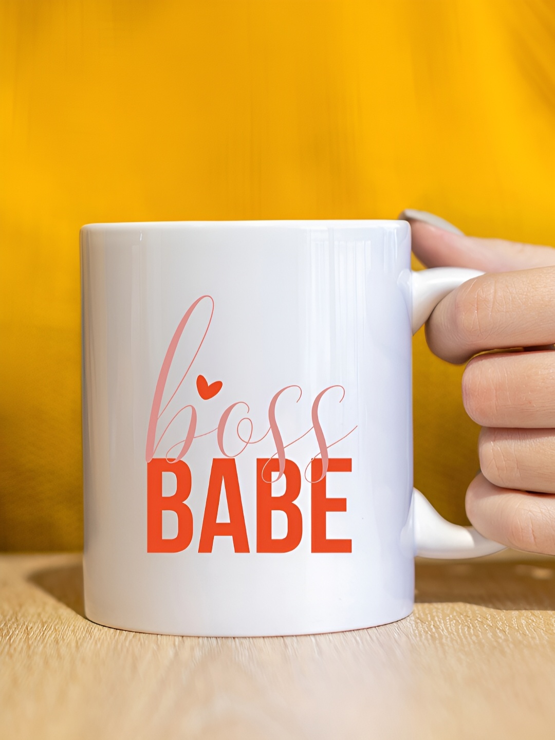 

The Decor Lane White Printed Ceramic Glossy Mugs 325 ml