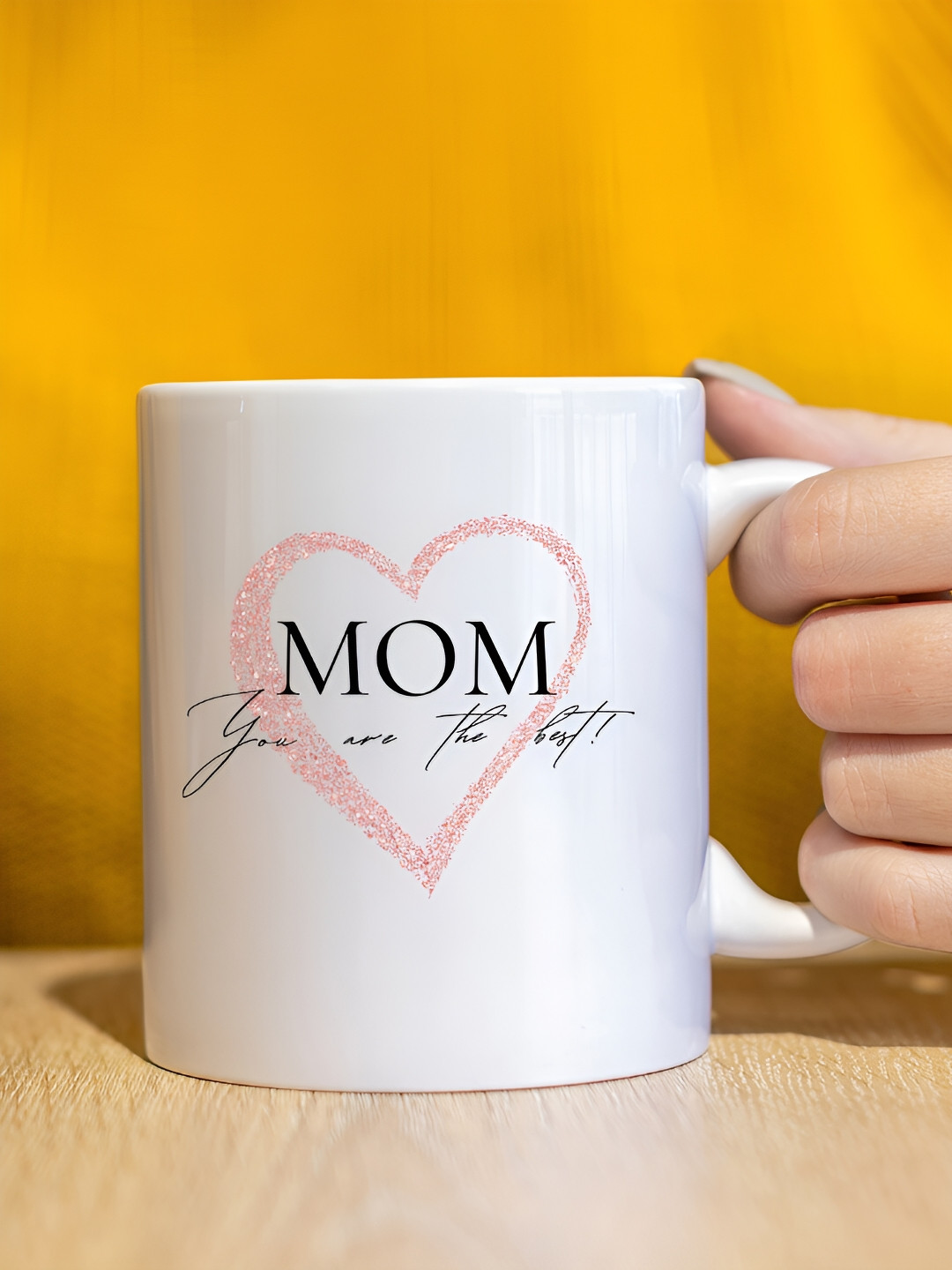 

The Decor Lane White Printed Ceramic Glossy Mugs 325 ml