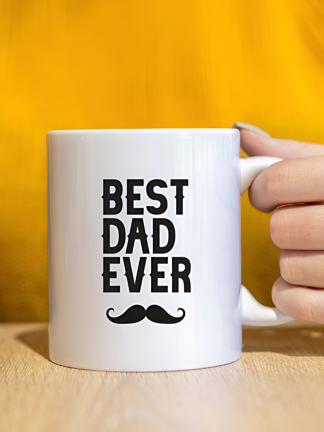 

The Decor Lane White & Black Printed Microwave Safe Glossy Finish Ceramic Mug 325 ml