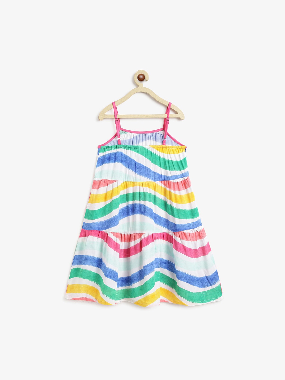 

Campana Girls Striped A-Line Dress, Pink