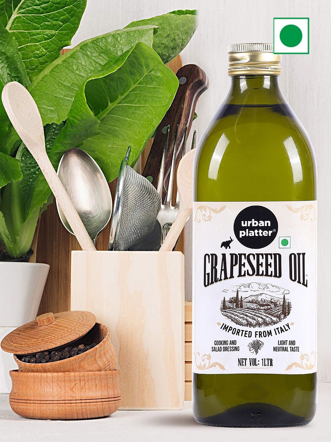 

URBAN PLATTER Italian Grapeseed Oil- 1L, Green