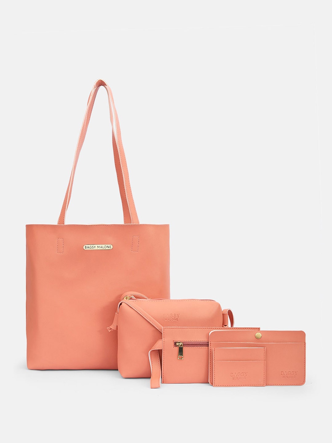 

Bagsy Malone PU Structured Shoulder Bag with Bow Detail, Peach