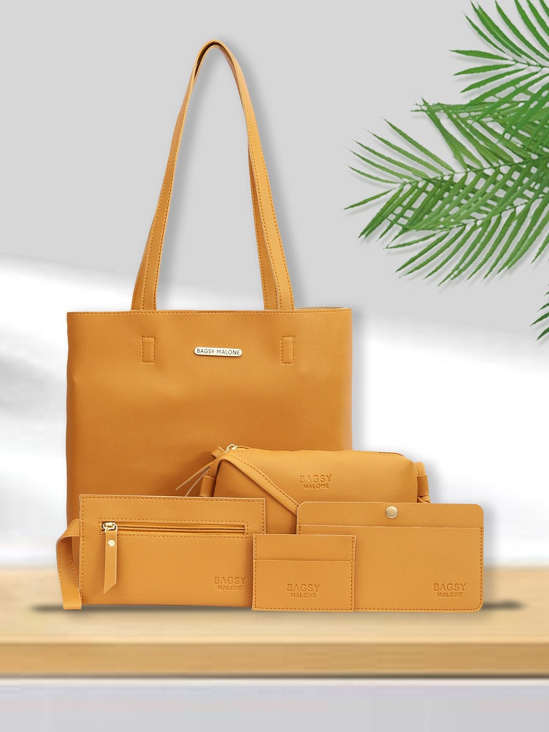 

Bagsy Malone Set Of 5 Structured Shoulder Bag, Brown