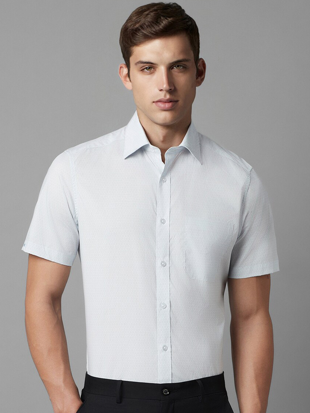 

Louis Philippe Classic Printed Pure Cotton Formal Shirt, White