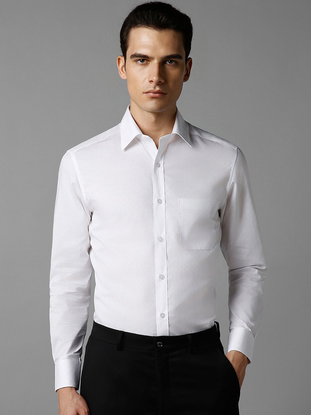 

Louis Philippe Classic Pure Cotton Formal Shirt, White