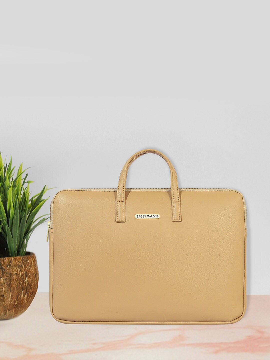 

Bagsy Malone Unisex Padded Laptop Sleeve Up to 15 inch Laptop, Beige