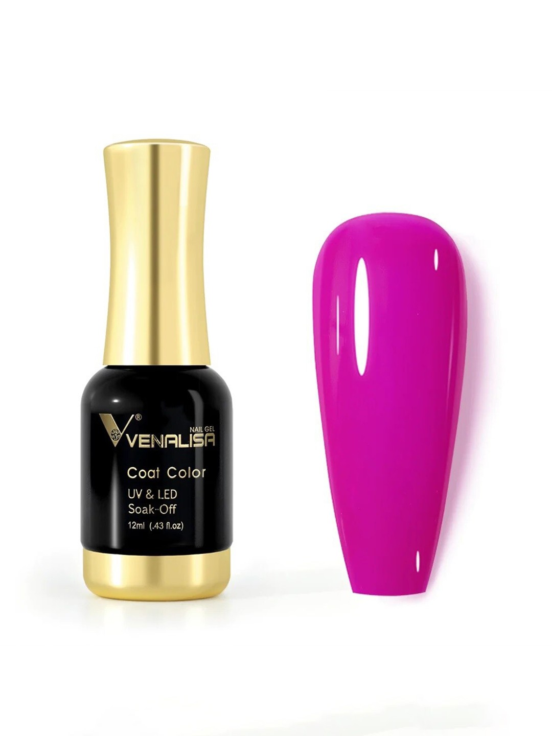 

VENALISA Coat Color UV & LED Soak-Off Gel Nail Polish 12 ml - Bright Pink 1079
