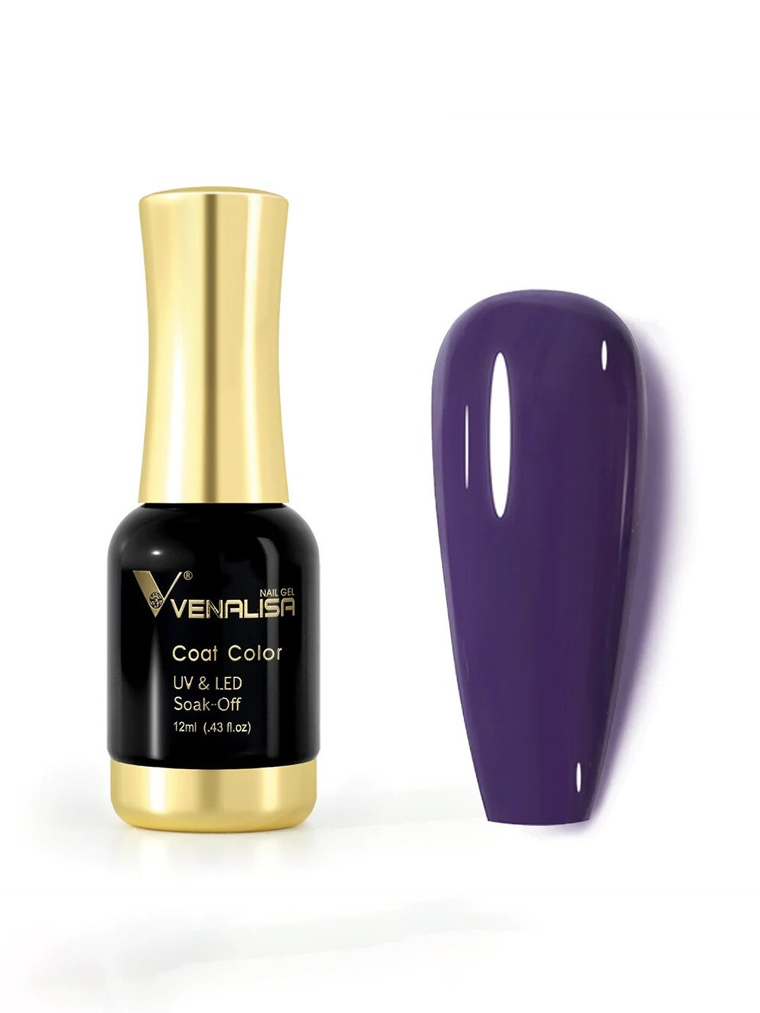 

VENALISA Coat Color UV & LED Soak-Off Gel Nail Polish 12 ml - Lavender 1072, Purple