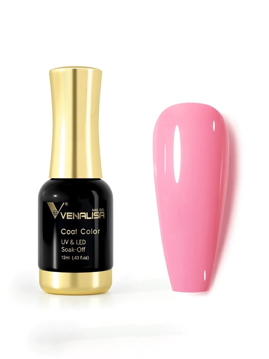 

VENALISA Coat Color UV & LED Soak Off Gel Nail Polish 12ml - Sweet Pink 1019
