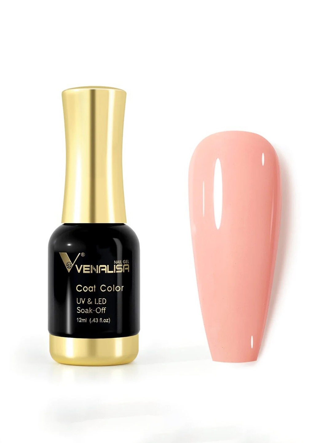 

VENALISA Coat Color UV & LED Soak Off Gel Nail Polish 12ml - Delicate 1015, Pink