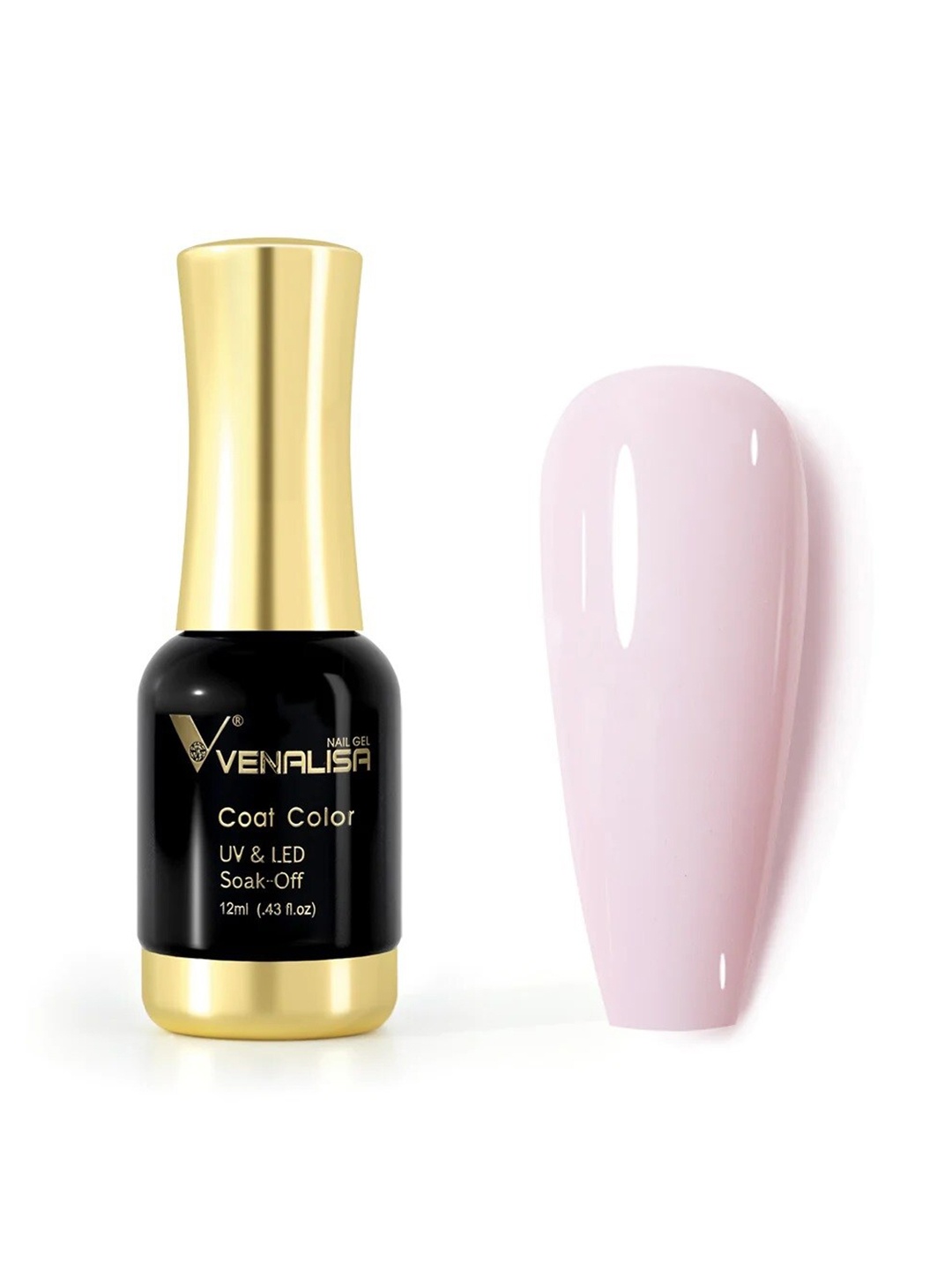 

VENALISA Coat Color UV & LED Soak Off Gel Nail Polish 12ml - Crystal Pink 1011