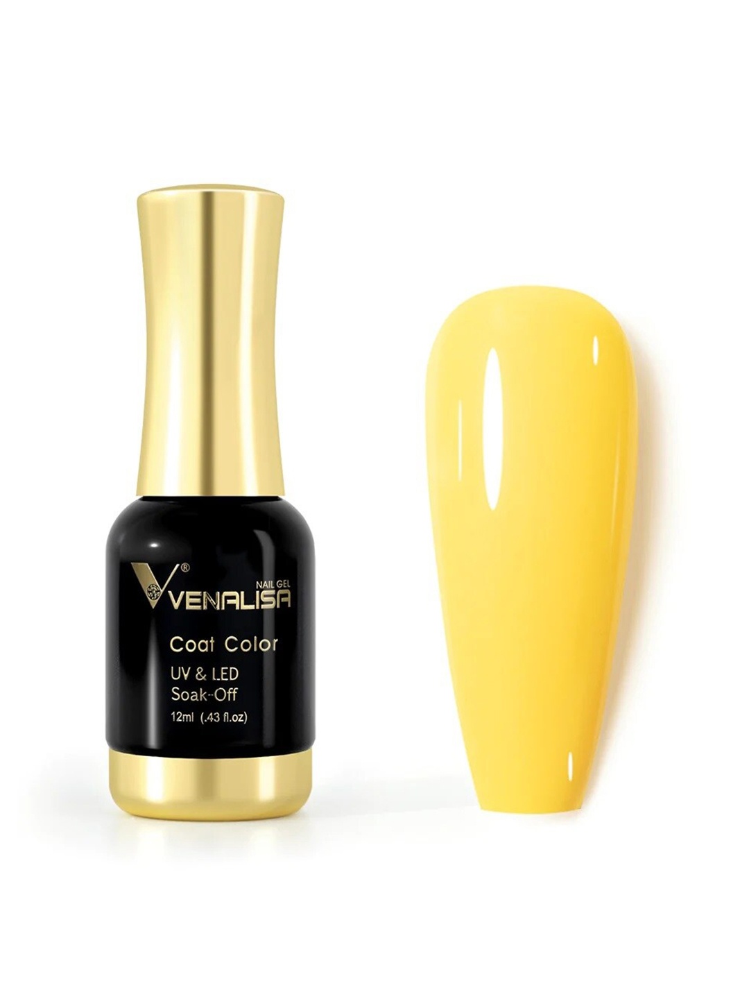 

VENALISA Coat Color UV & LED Soak Off Gel Nail Polish 12ml - Milky Yellow 1049