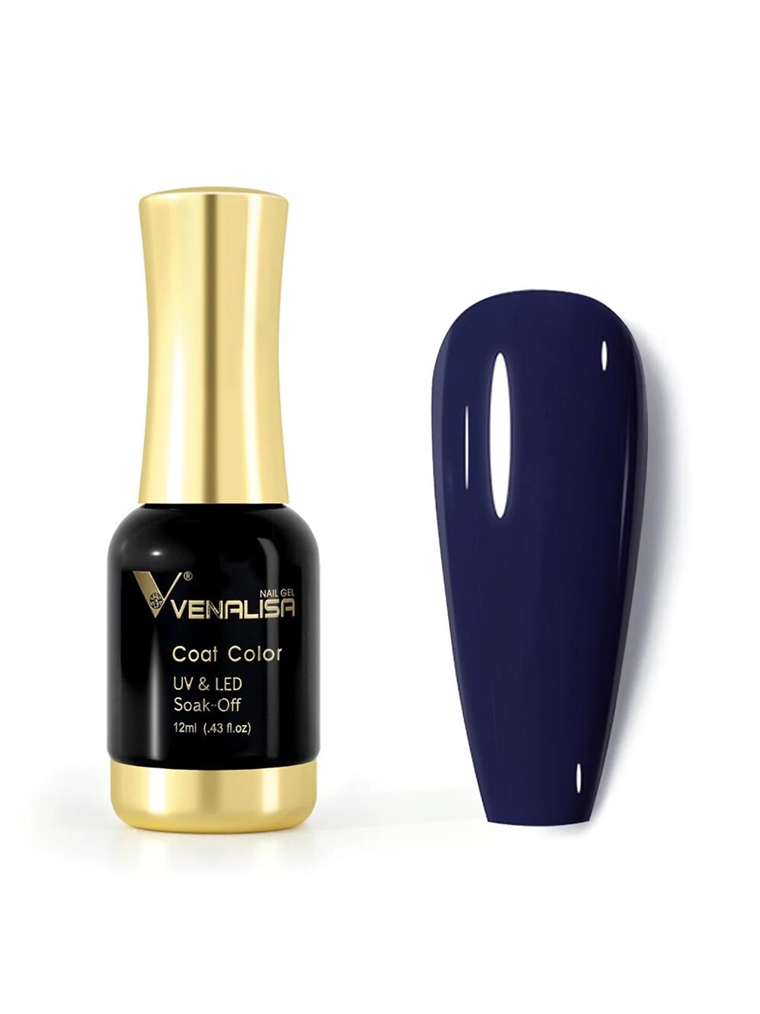 

VENALISA Coat Color UV & LED Soak Off Gel Nail Polish 12ml - Dark Blue 1070