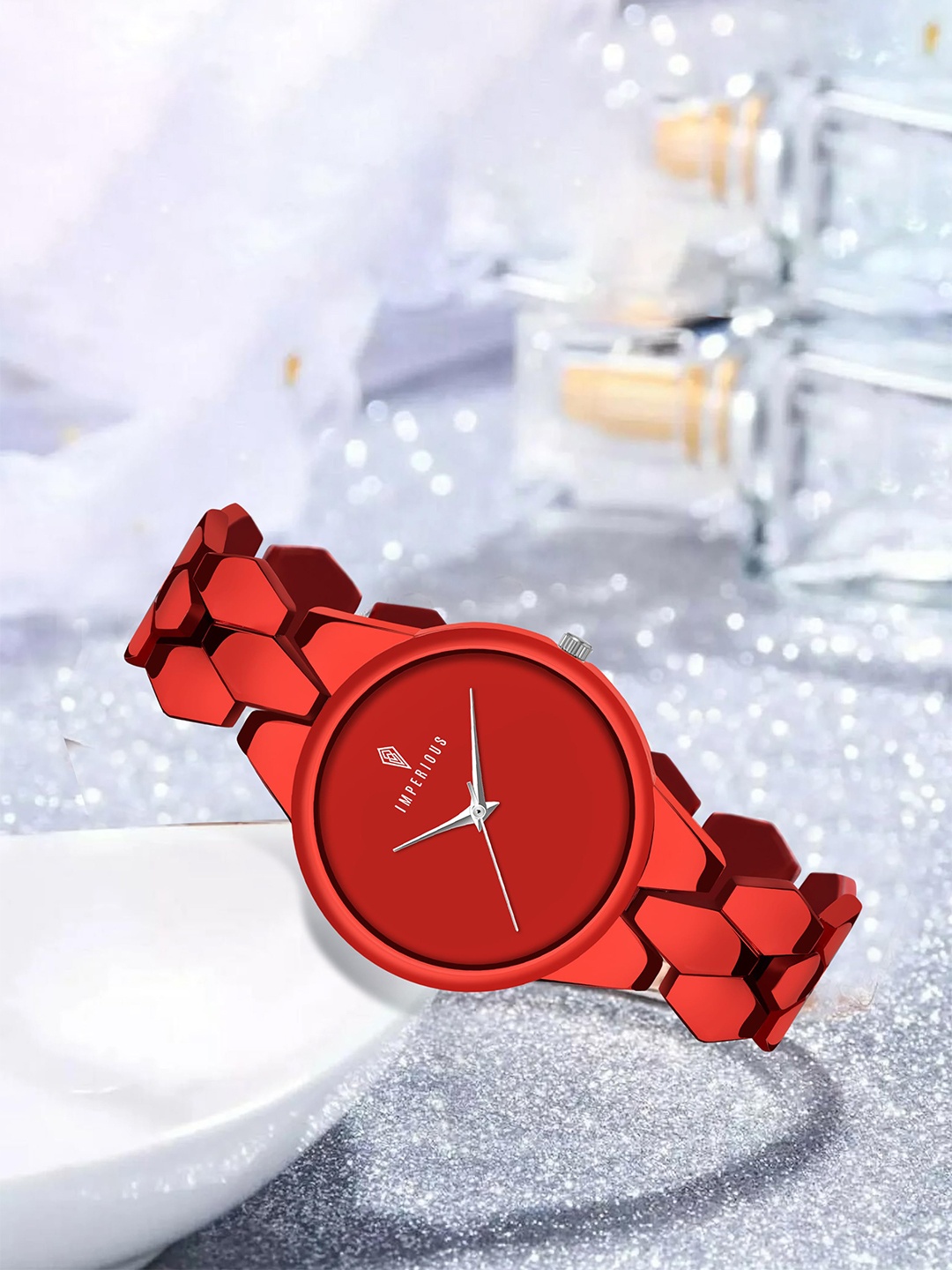 

Imperious- The Royal Way Women Bracelet Style Straps Analogue Watch Imp-Red1061-MFN, Red