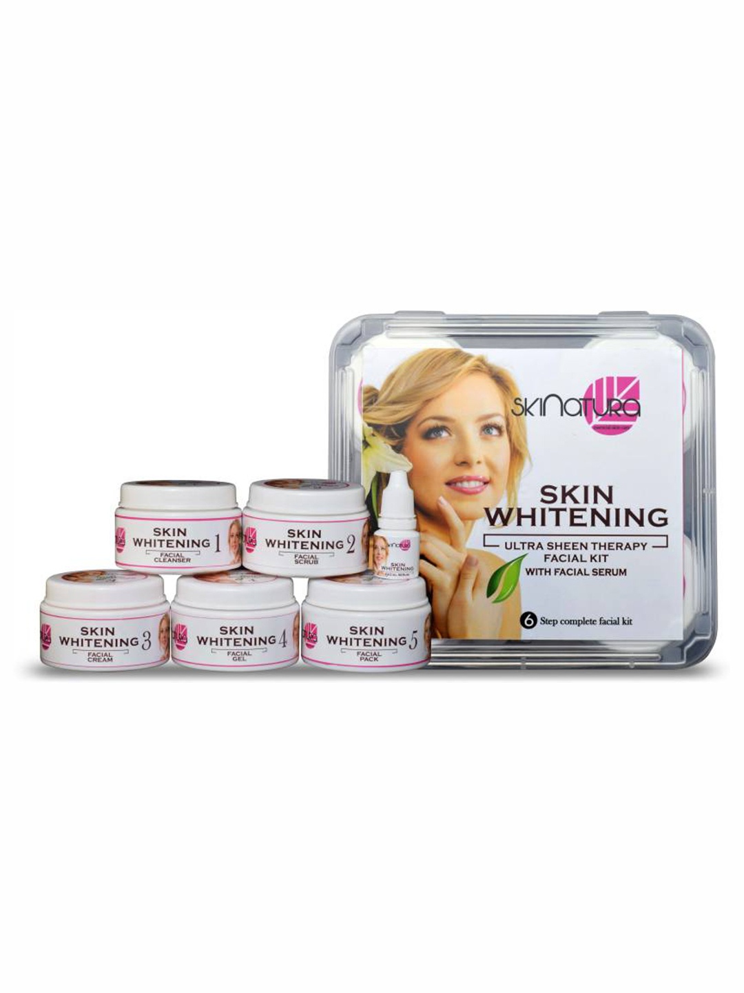 

Skinatura Professional Set Of 6 Skin Whitening Ultra Sheen Therapy Facial Kit - 310g, Off white