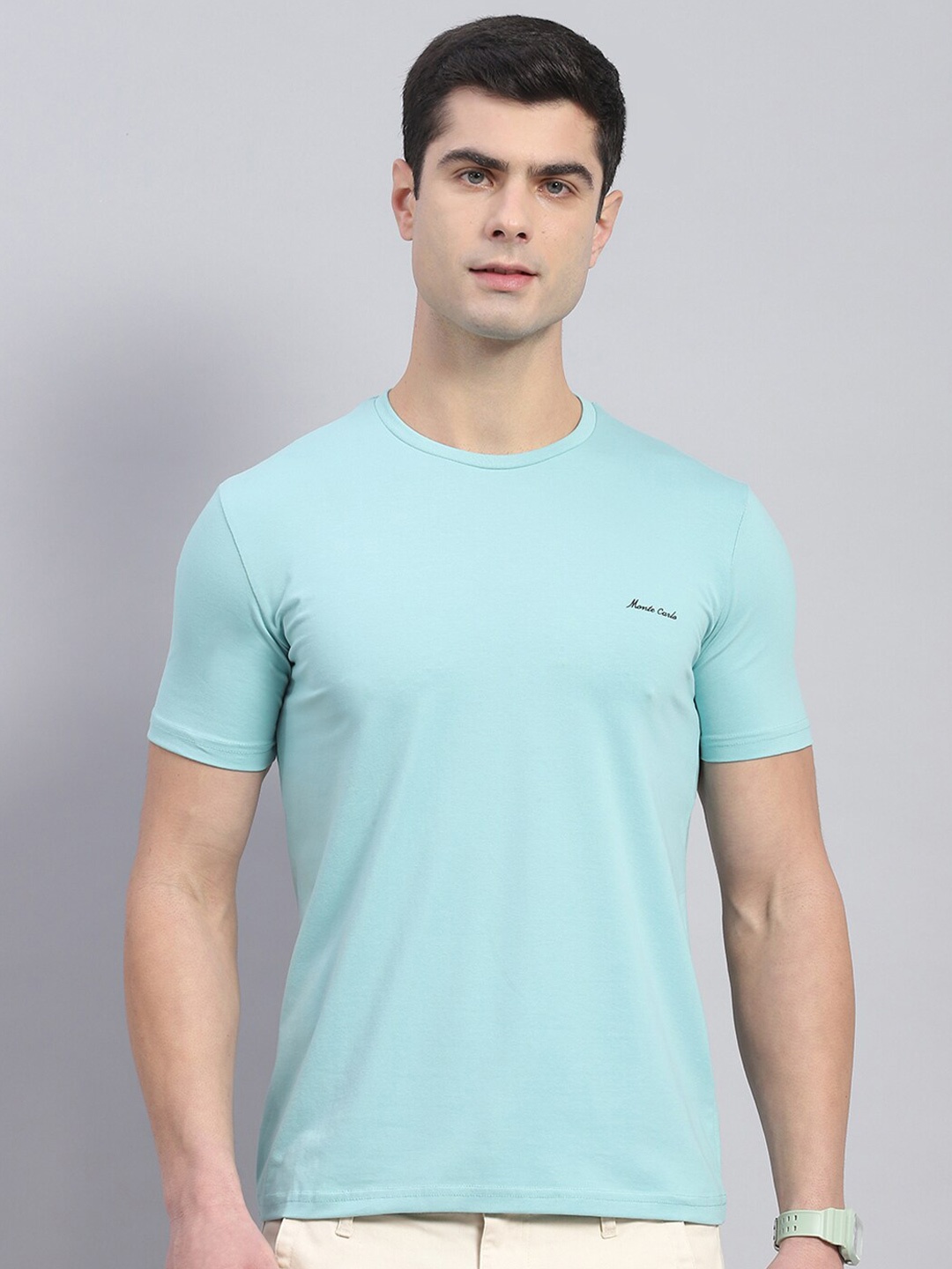 

Monte Carlo Round Neck Short Sleeves T-shirt, Blue