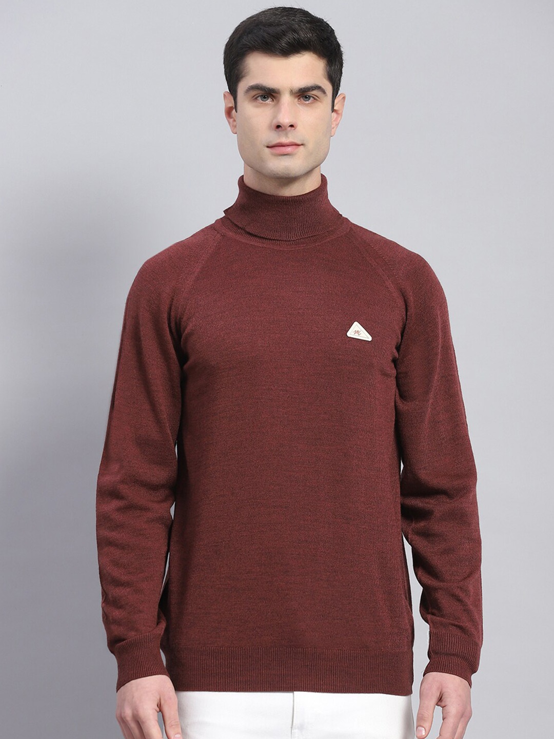 

Monte Carlo Turtle Neck Woollen Pullover, Coffee brown