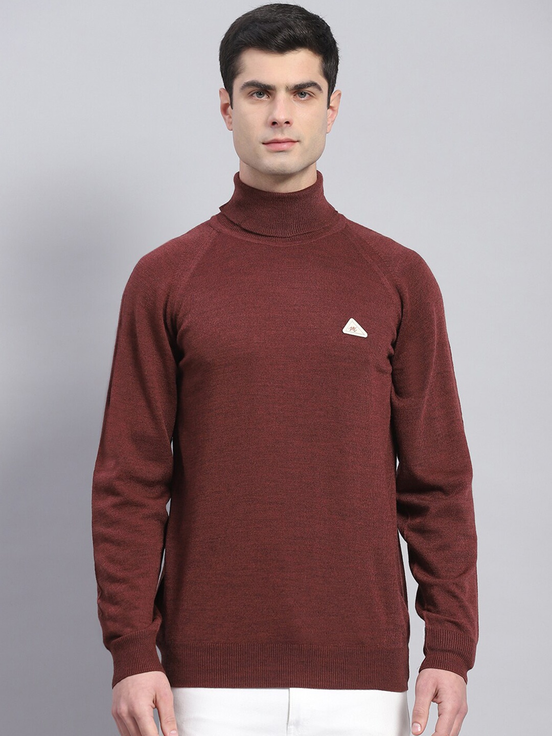 

Monte Carlo Turtle Neck Woollen Pullover, Coffee brown