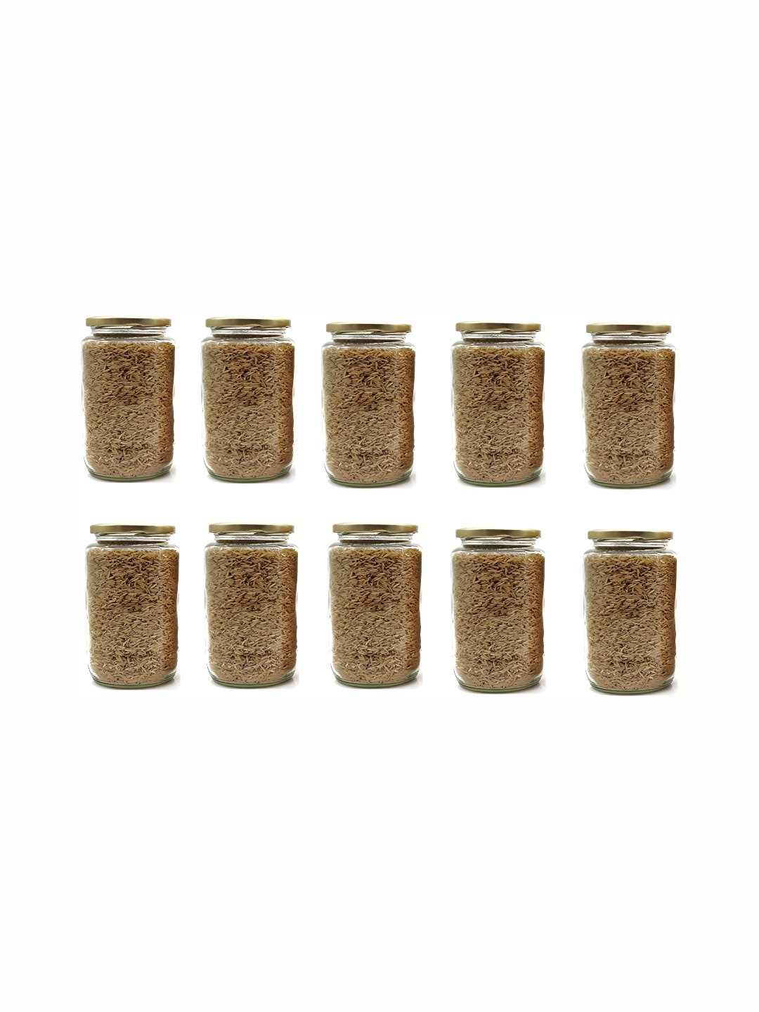 

Afast Transparent & Gold-Toned 10Pcs Glass Dishwasher & Microwave Safe Food Containers