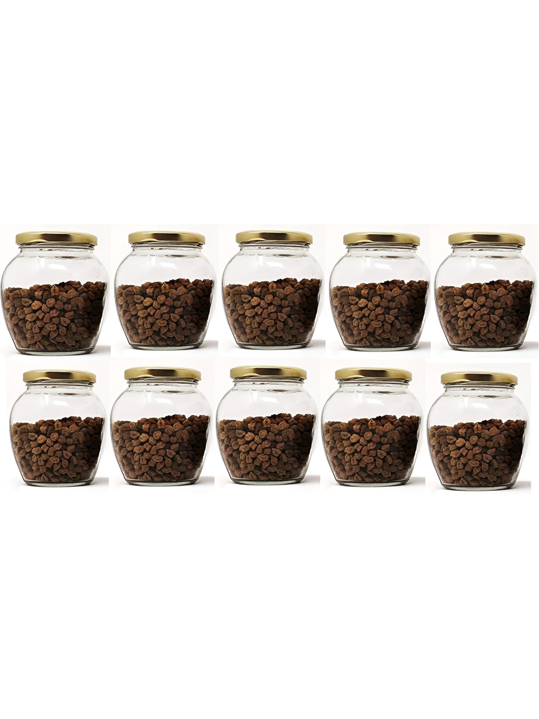 

Afast Transparent 10 Pieces Glass Dishwasher & Microwave Safe Food Containers 350 ml Each