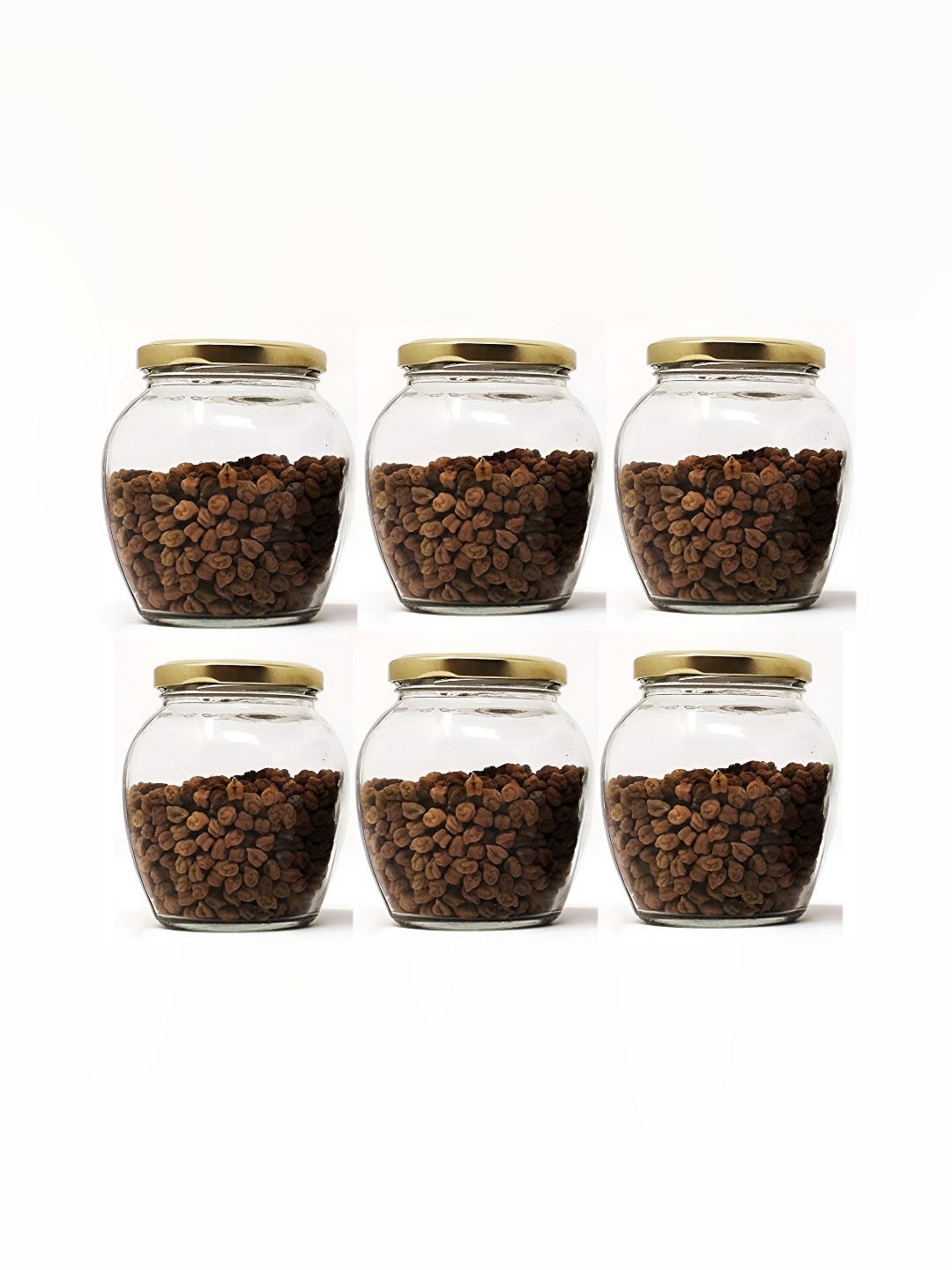 

Afast Transparent 6 Pcs Glass Dishwasher and Microwave Safe Food Containers 350 ml