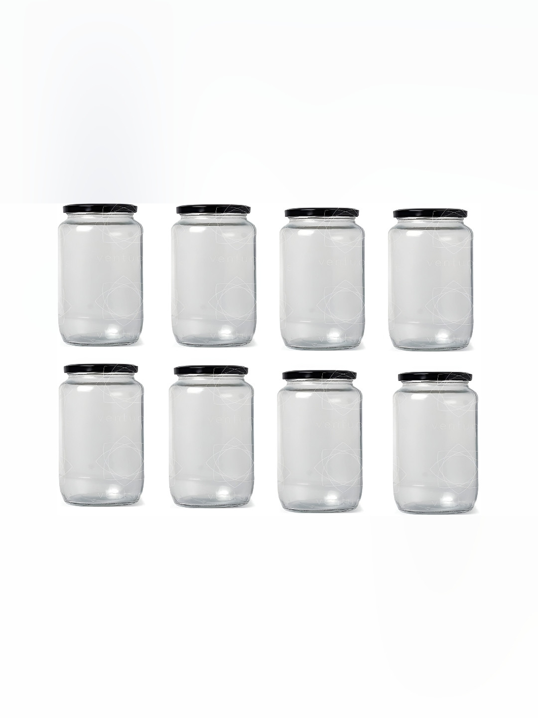 

Afast Transparent 8 Pieces Glass Dishwasher and Microwave Safe Food Container 1L